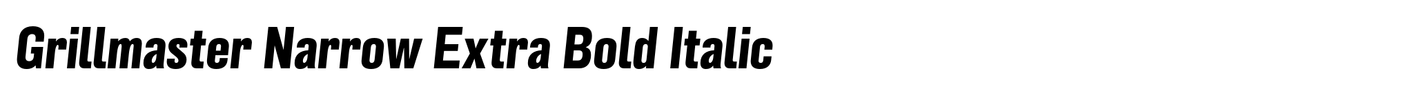 Grillmaster Narrow Extra Bold Italic image